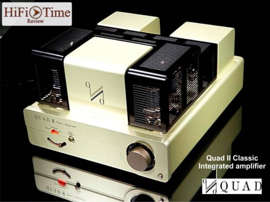 Quad II Classic Integrated amplifier apertura con logo